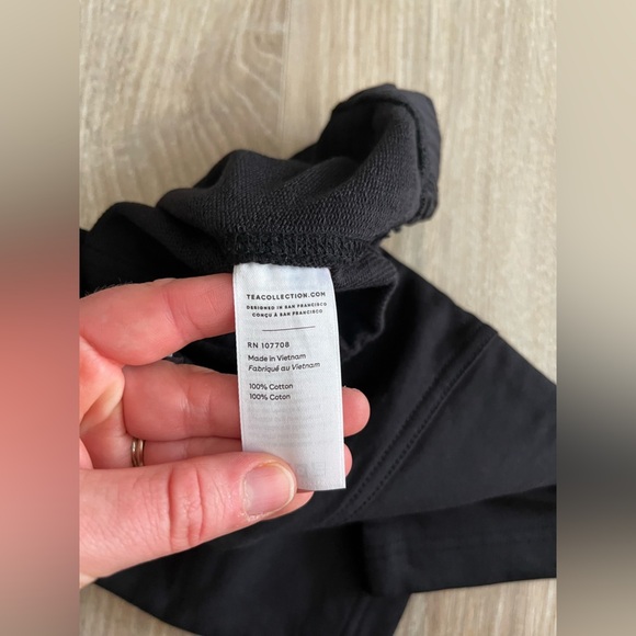 NWT Tea Collection Boys Playwear Pants Jet Black French Terry Cotton - Size 2T - Picture 5 of 9